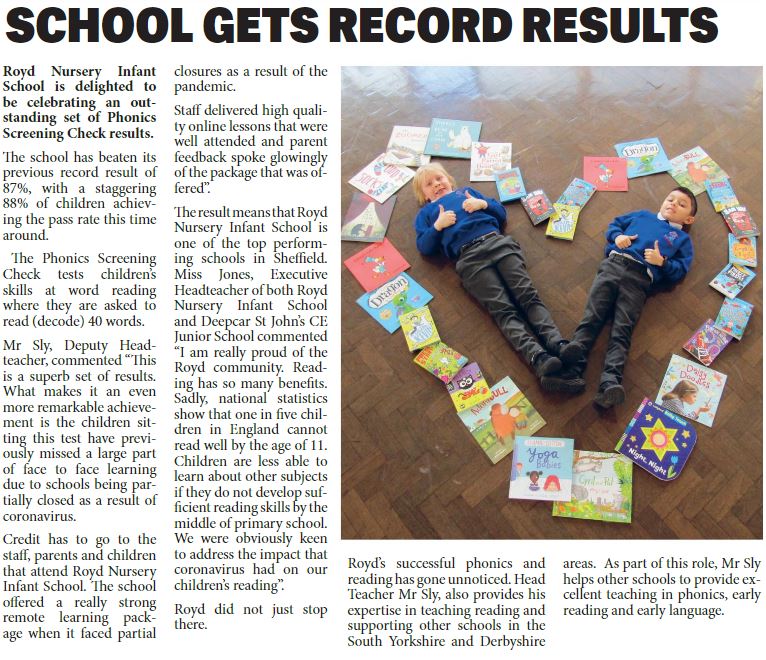 SCHOOL GETS RECORD RESULTS – March 2022