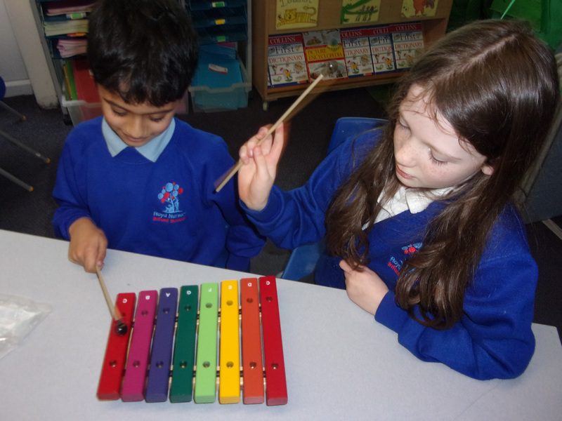Class 8 playing the xylophones!